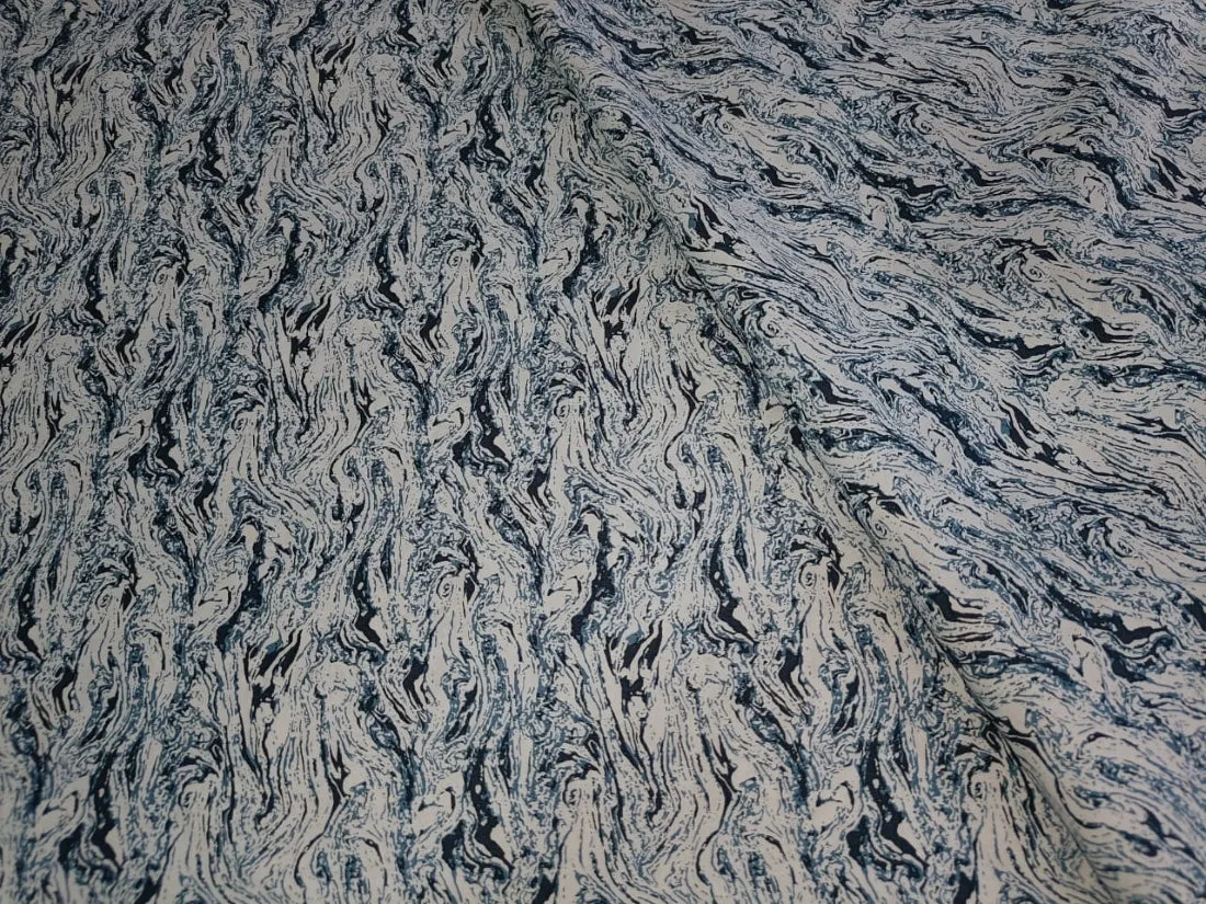 100% Cotton Poplin Fabric Marble Print 58" wide [12317]