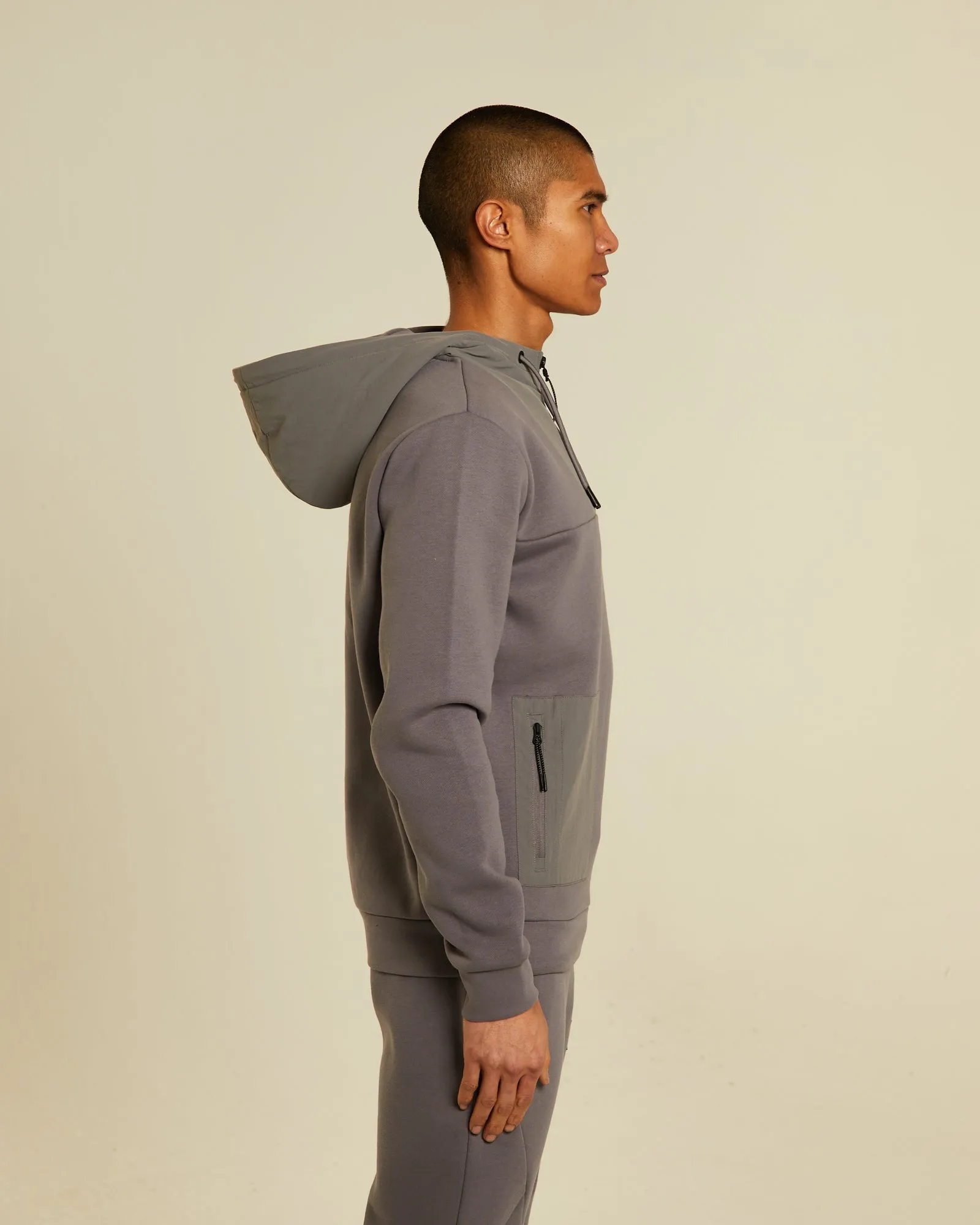 Abraham Half Zip Concrete