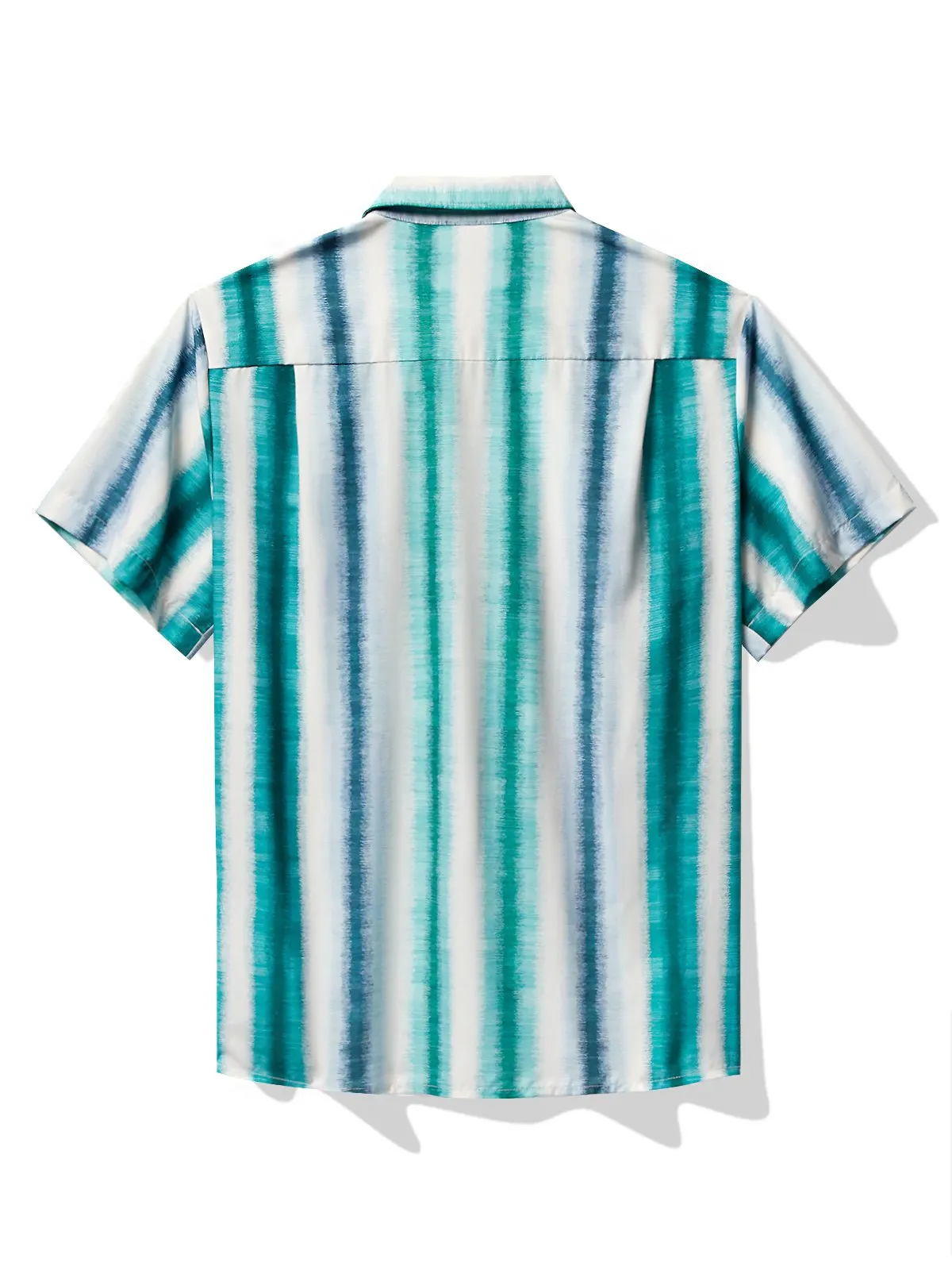 Alohadaddy Basic Stripe Gradient Printed Men's Button Pocket Shirt