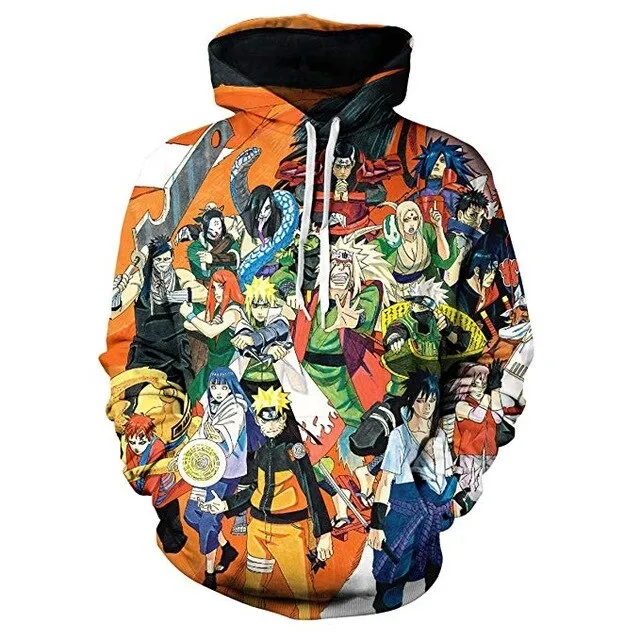 Anime Naruto 3D Hoodies Streetwear Sweatshirt Casual Hoody Men Women 3D Pullover Harajuku Tracksuit Male Hip Hop Hooded DropShip