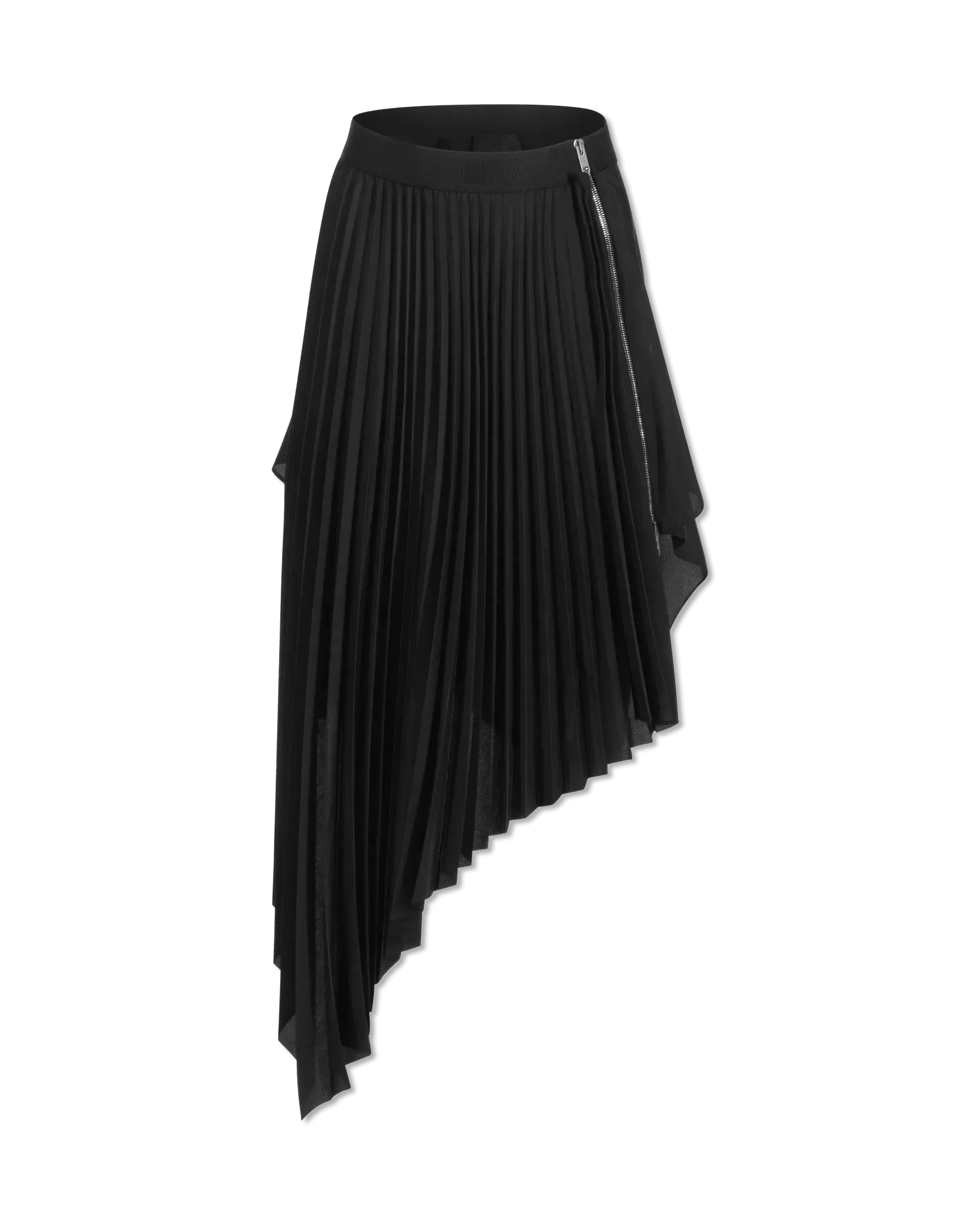 Asymmetric Pleated Skirt