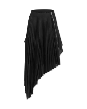 Asymmetric Pleated Skirt