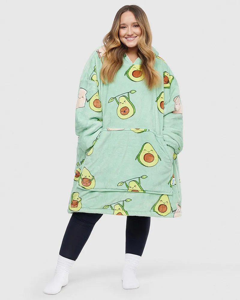 Avocado Printed Loose Blanket Hoodie