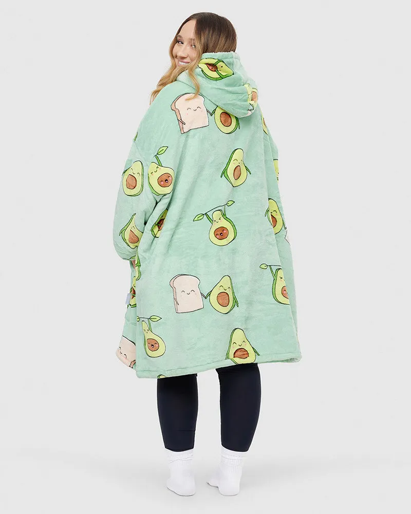 Avocado Printed Loose Blanket Hoodie