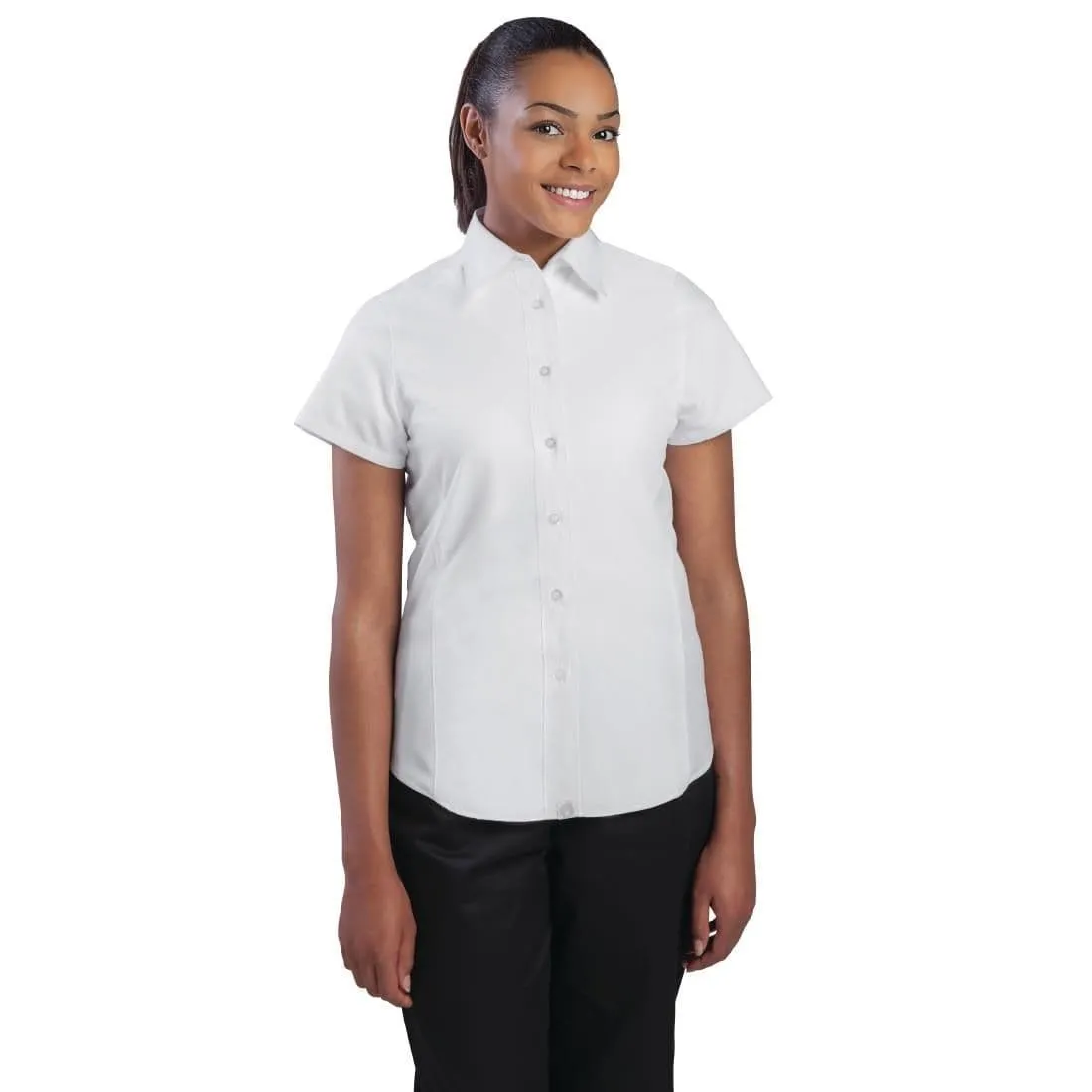 B180-XL Chef Works Ladies Cool Vent Chefs Shirt White XL