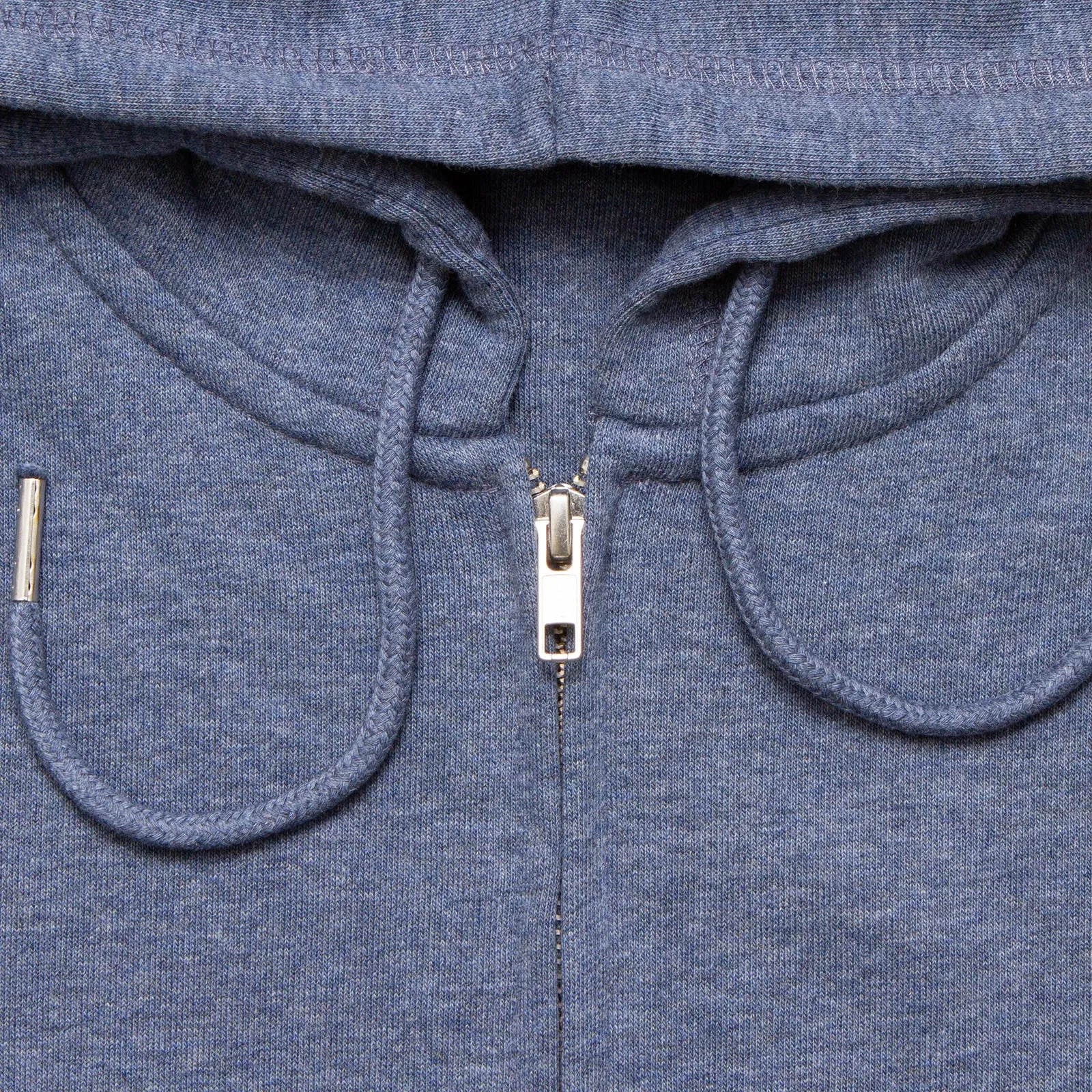 BB Smiley Crest - Zipped Hood - Blue