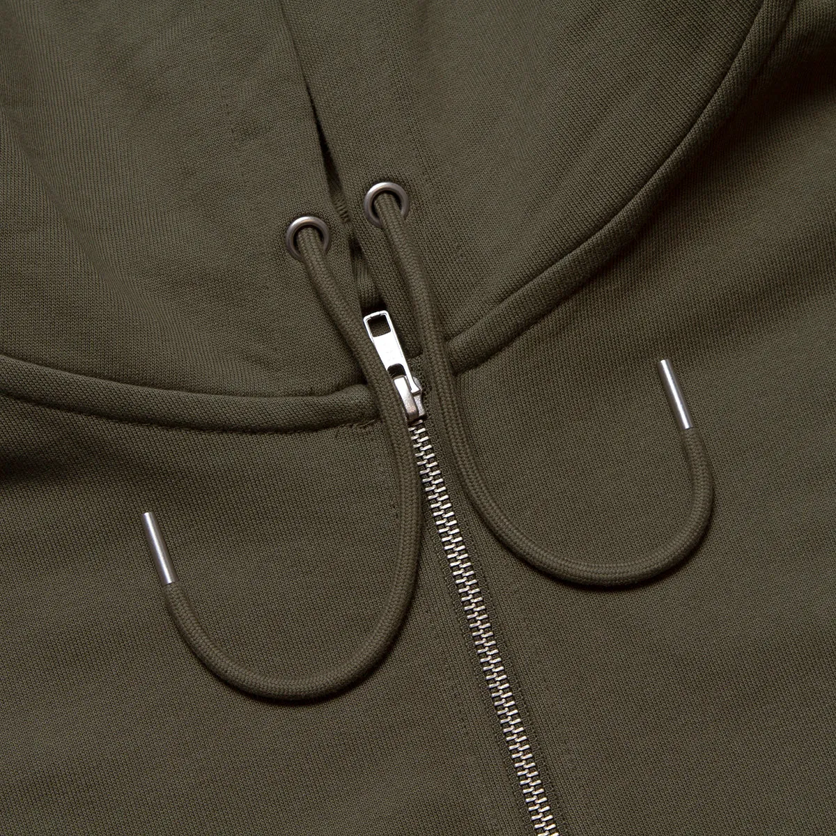 BB Smiley Crest - Zipped Hood - Khaki