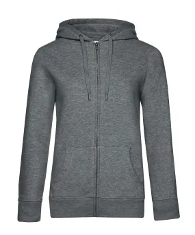 BC Queen zipped hooded | Heather Mid Grey