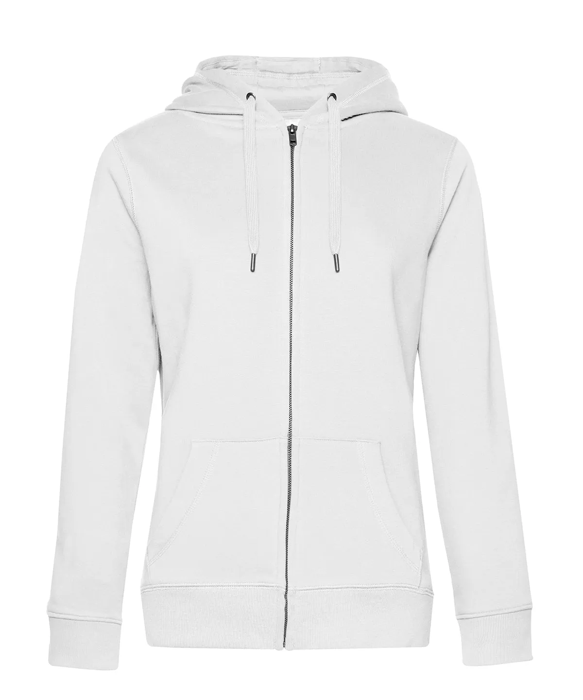 BC Queen zipped hooded | White