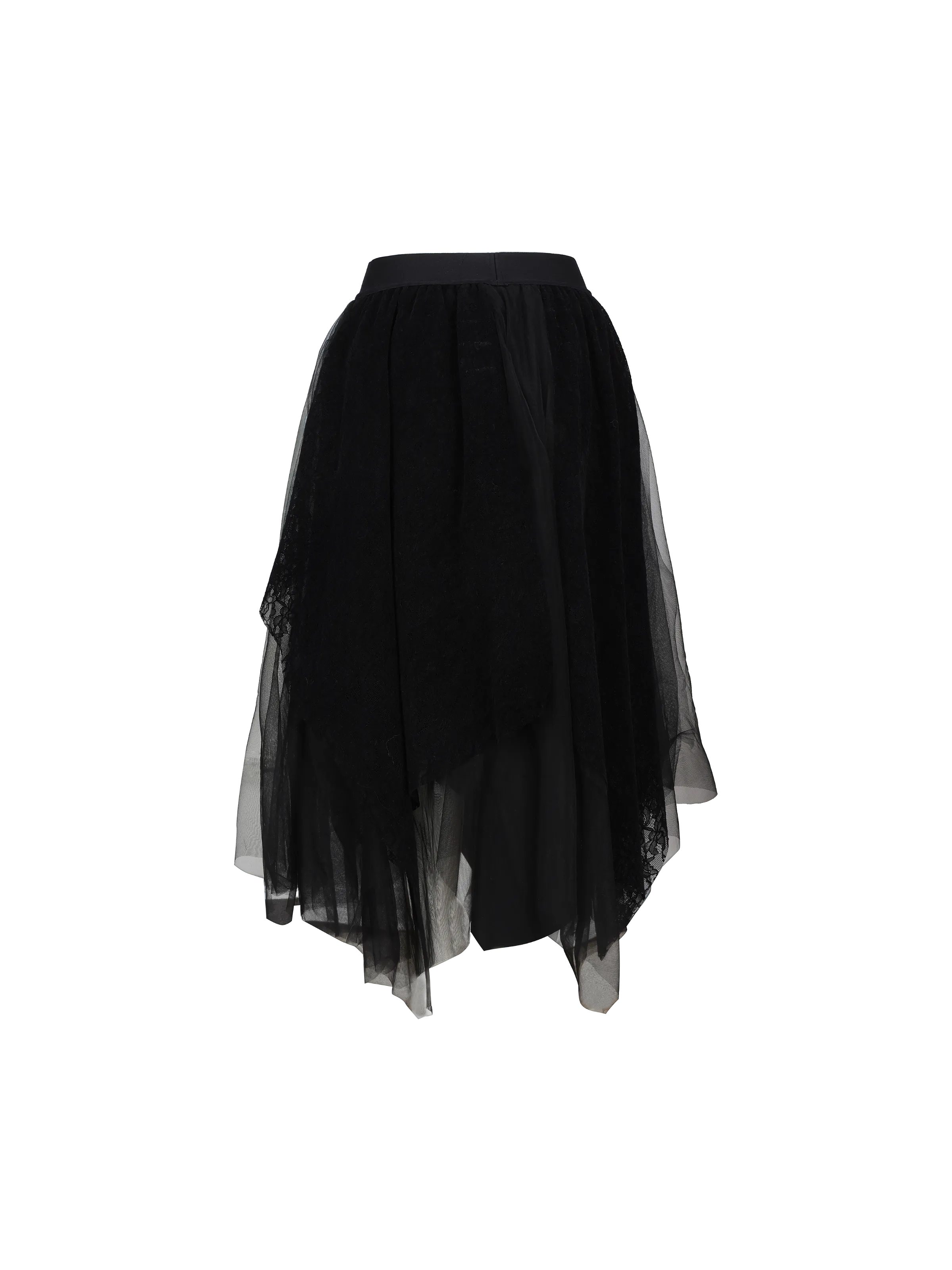 Black Lace Gauze Skirt