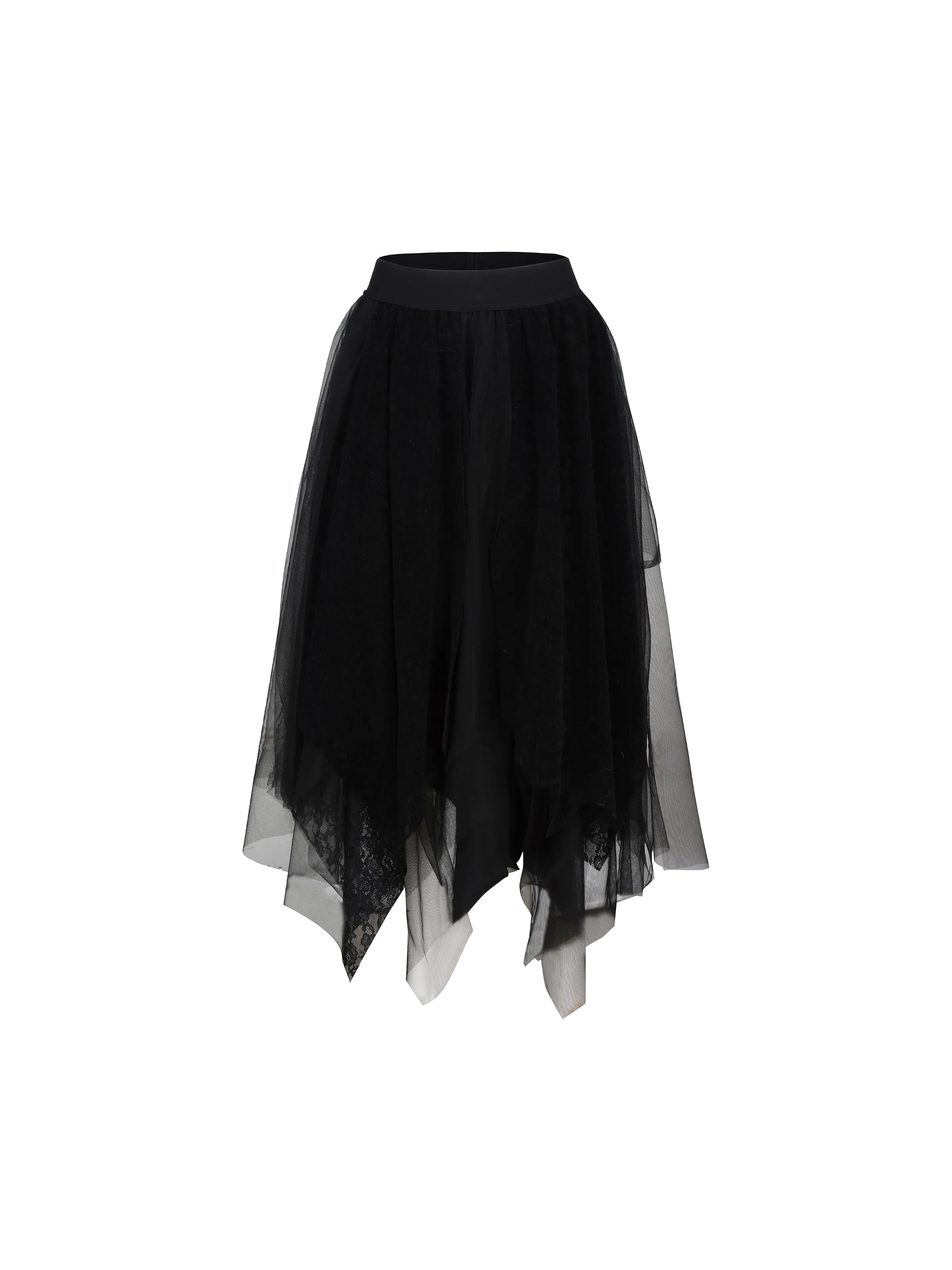 Black Lace Gauze Skirt