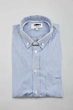 Blue Striped Cotton Shirt for Men