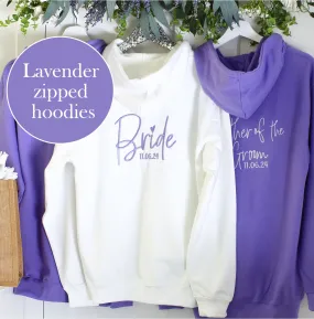 Bridal Zipped Hoodies - Lavender