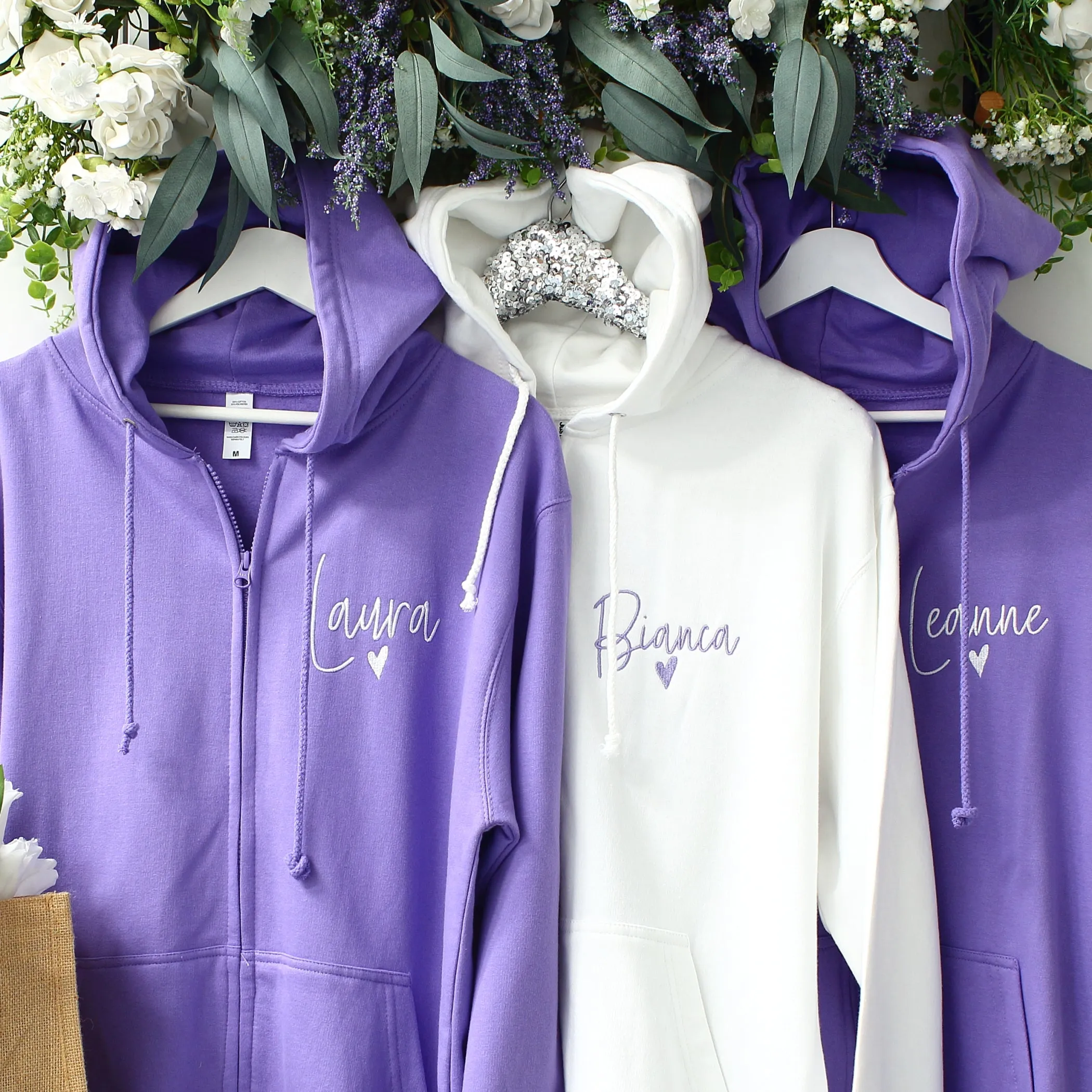 Bridal Zipped Hoodies - Lavender