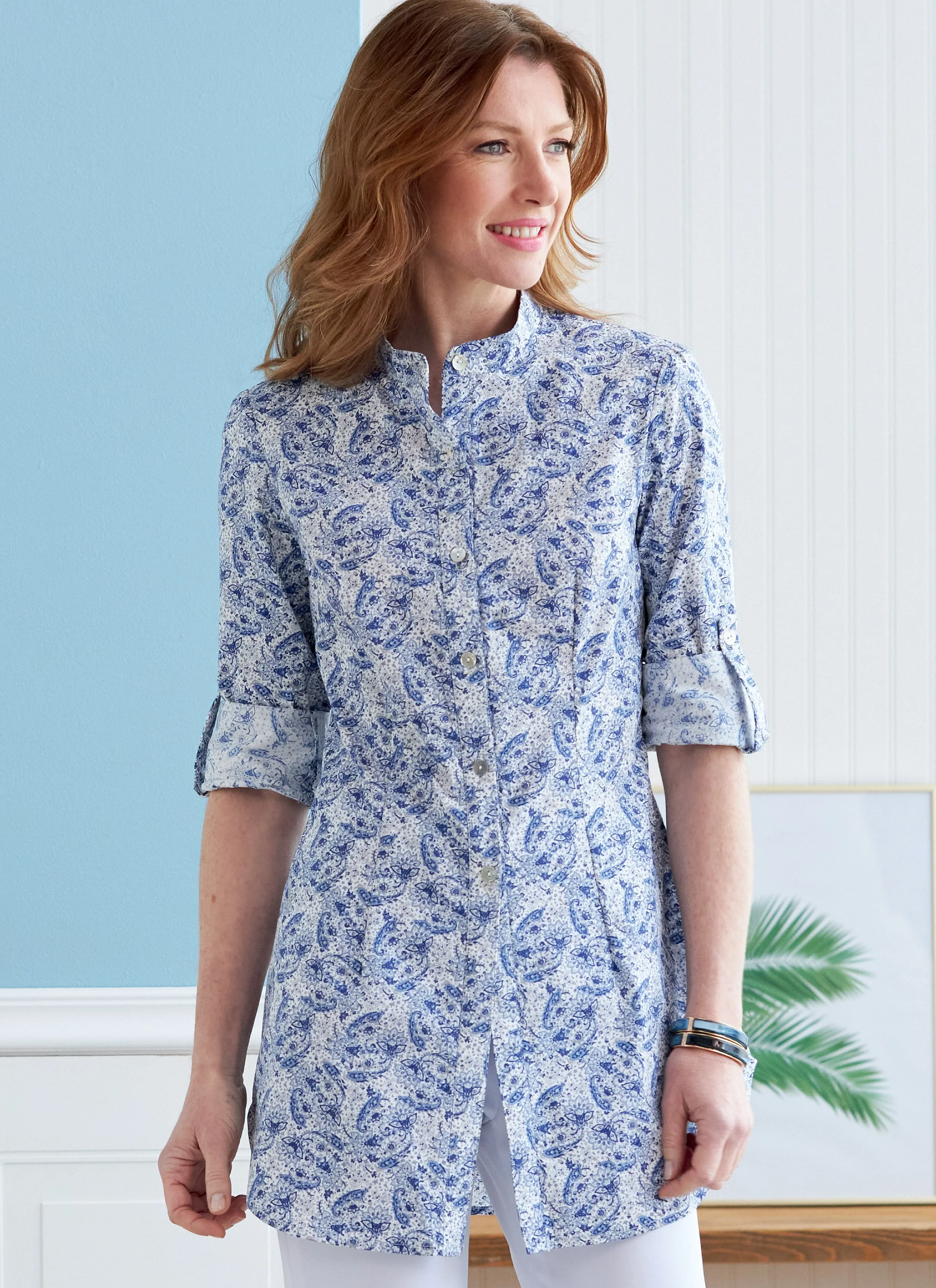 Butterick Pattern B6852 Misses' Button-Down Shirts With Collar, Sleeve  &  Hem Variations