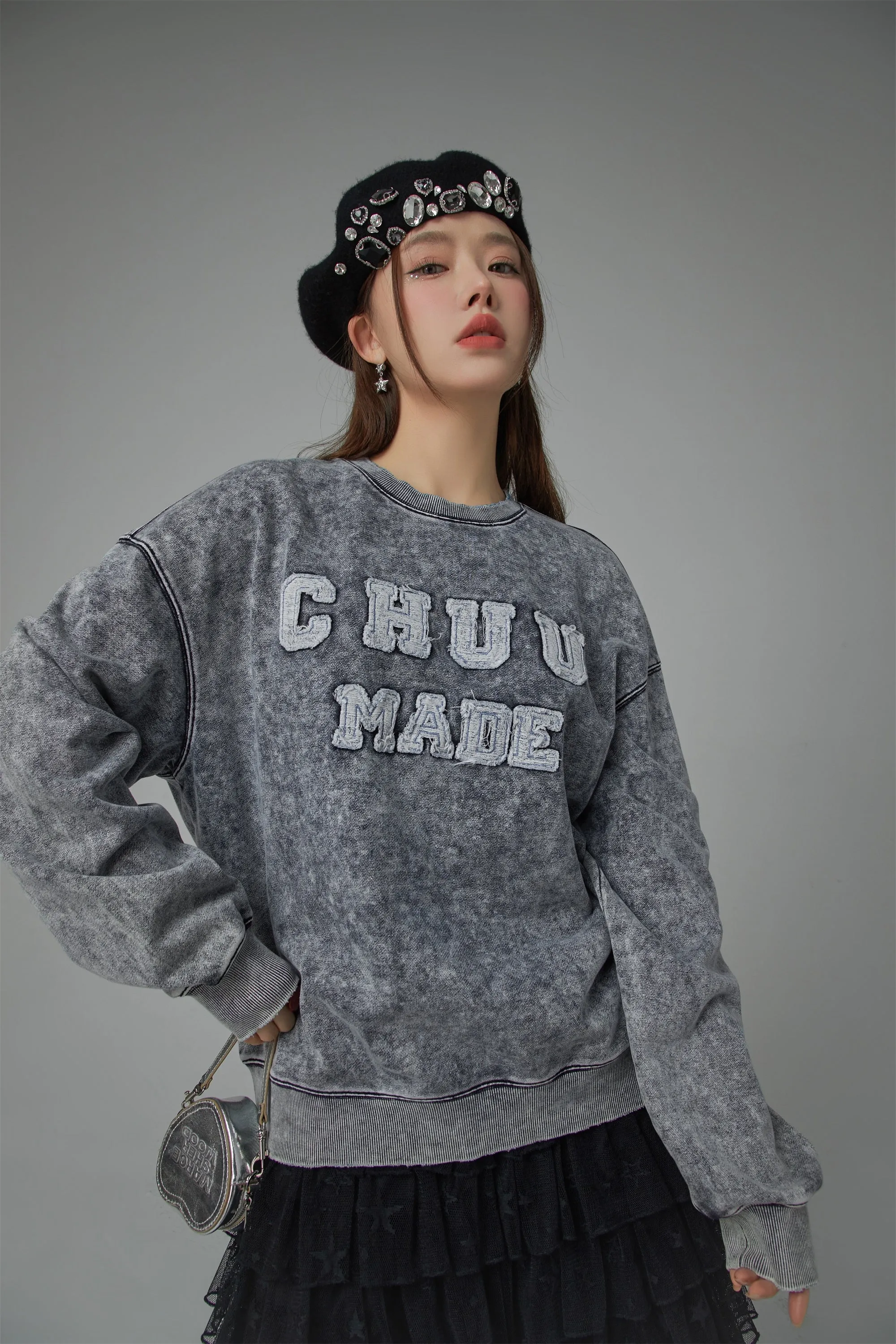 Chuu Made Washed Loose Fit Sweatshirt