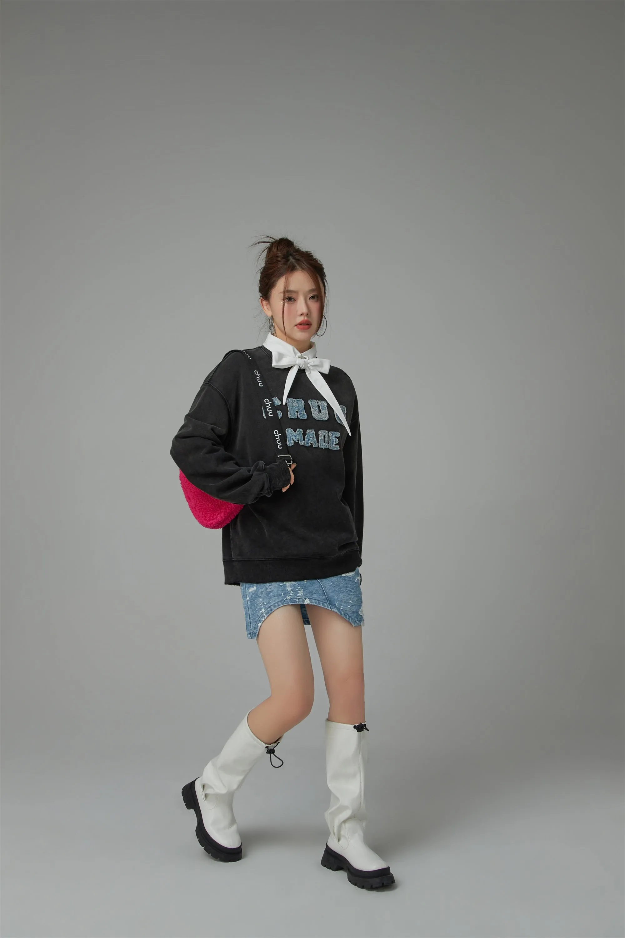 Chuu Made Washed Loose Fit Sweatshirt