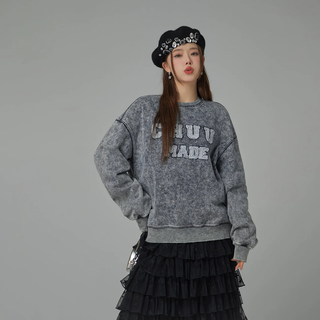 Chuu Made Washed Loose Fit Sweatshirt