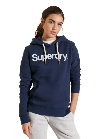 Core Logo Hoodie in Navy