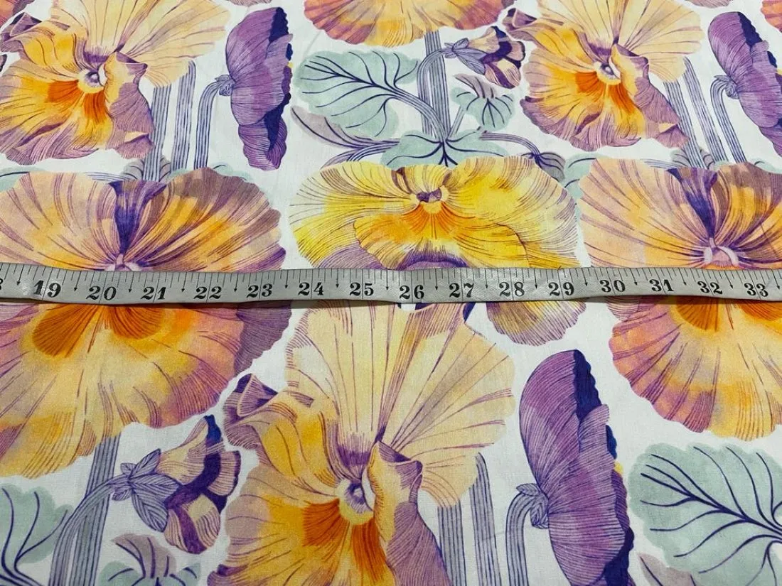 COTTON POPLIN FLORAL PRINT 58" wide