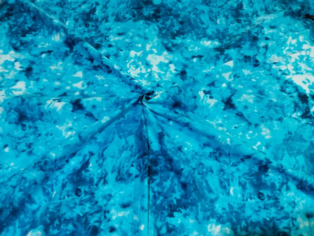 COTTON POPLIN TIE DYE BLUES 58&quot; Wide.