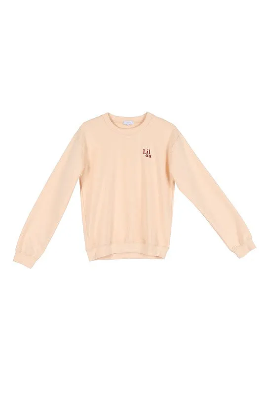 CREAM LOGO SWEATSHIRT