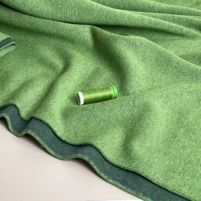 Danish Design - Snuggly Melange Brushed Sweat-shirting in Grass Green