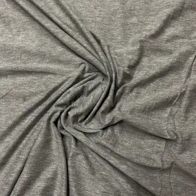 Dark Gray Heather Cotton/Polyester Jersey Fabric