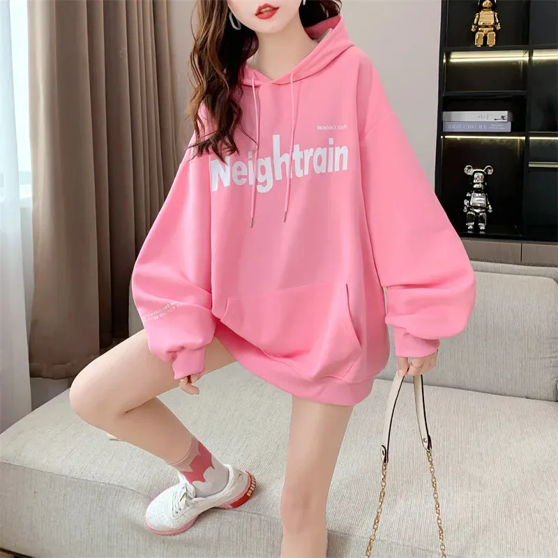 Early Autumn Large Size Loose Korean Version Thin Hoody