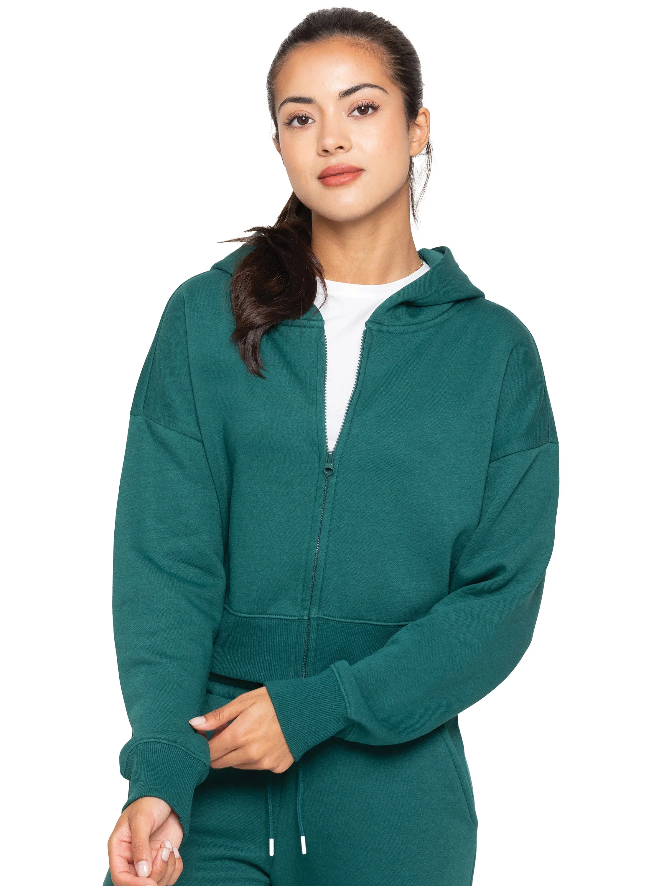 Enzo | Womens Cropped Zipped Hoodie