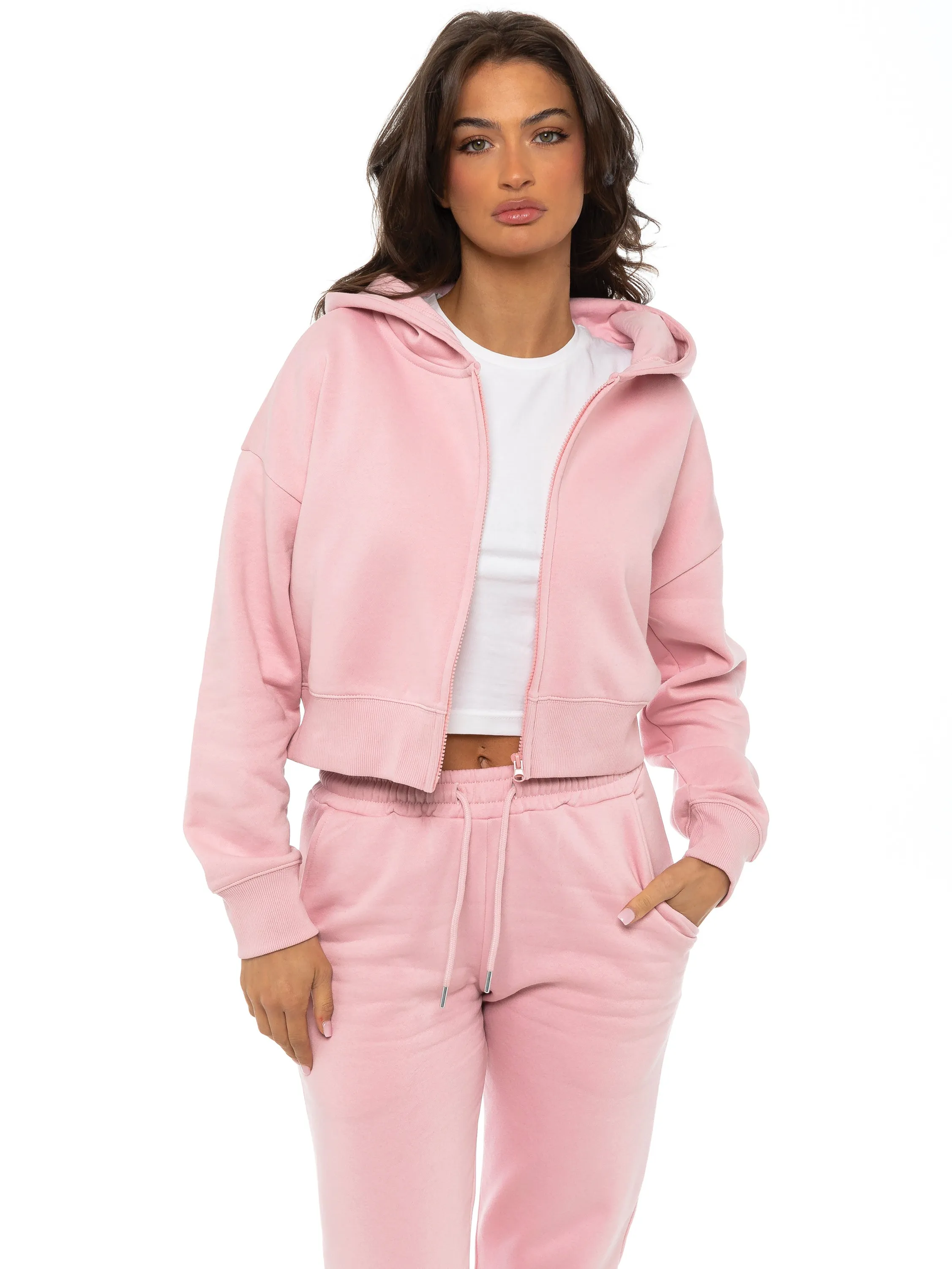 Enzo | Womens Cropped Zipped Hoodie