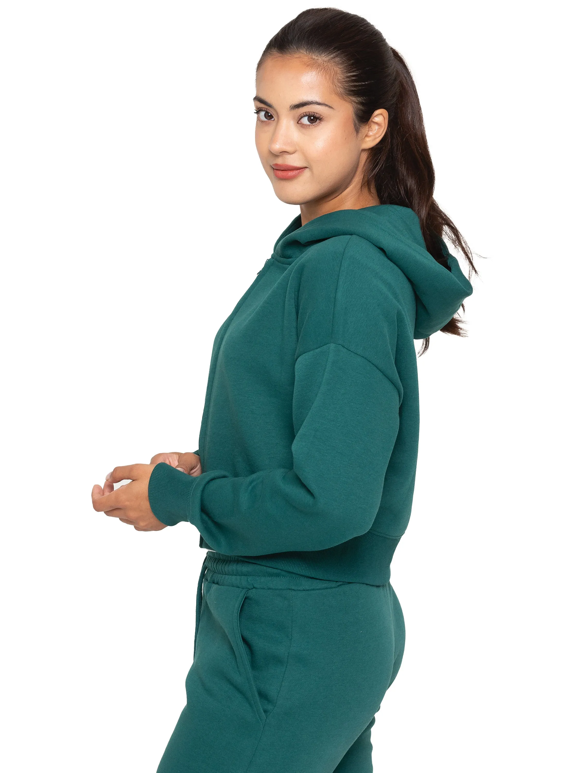 Enzo | Womens Cropped Zipped Hoodie