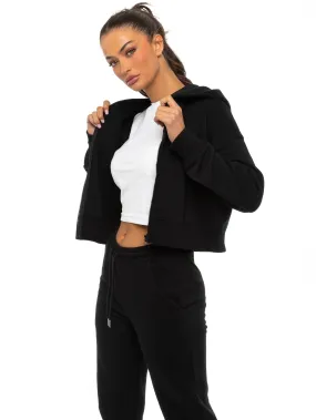 Enzo | Womens Cropped Zipped Hoodie