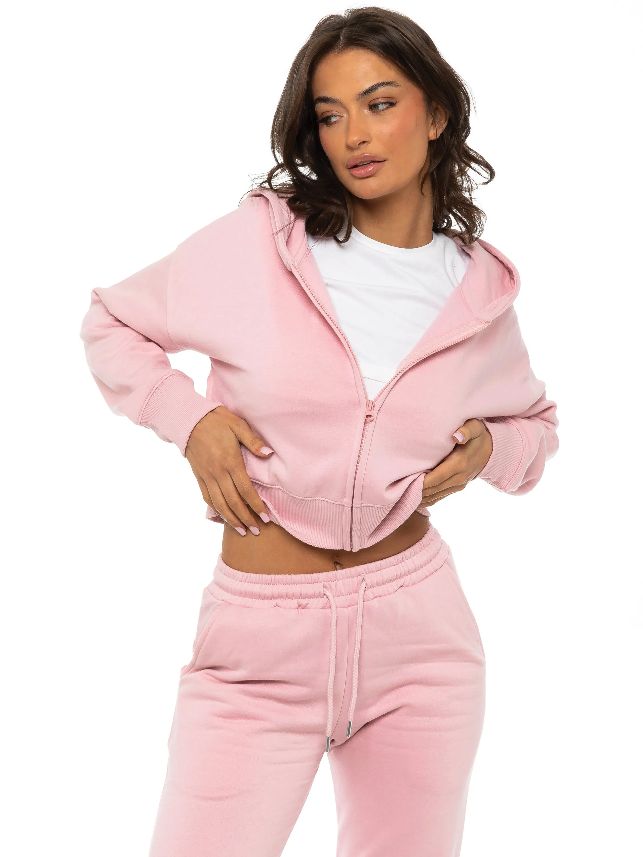 Enzo | Womens Cropped Zipped Hoodie