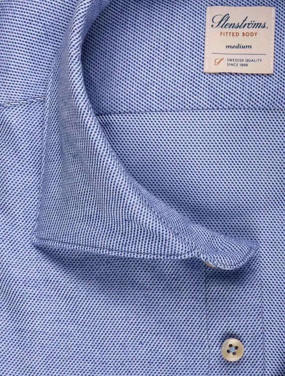 Fitted Stretch Shirt Blue