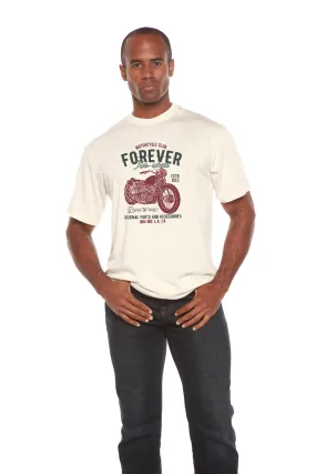 FOREVER TWO WHEEL Men's Bamboo Viscose/Organic Cotton Short Sleeve Graphic T-Shirt