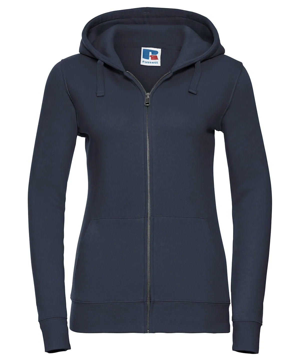 French Navy* - Women's authentic zipped hooded sweatshirt