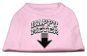 Happy Meter Screen Printed Dog Shirt Light Pink XXL (18)