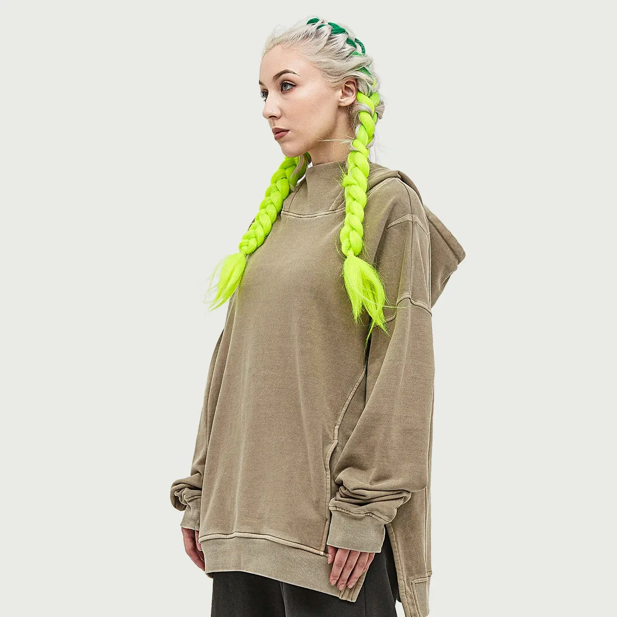 Hoodies (Equilibrio) oversize turtle neck