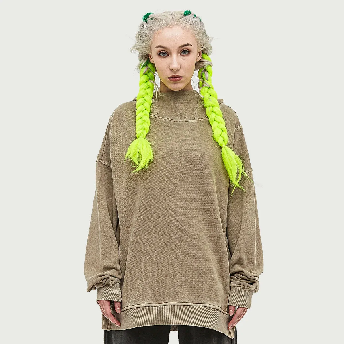 Hoodies (Equilibrio) oversize turtle neck