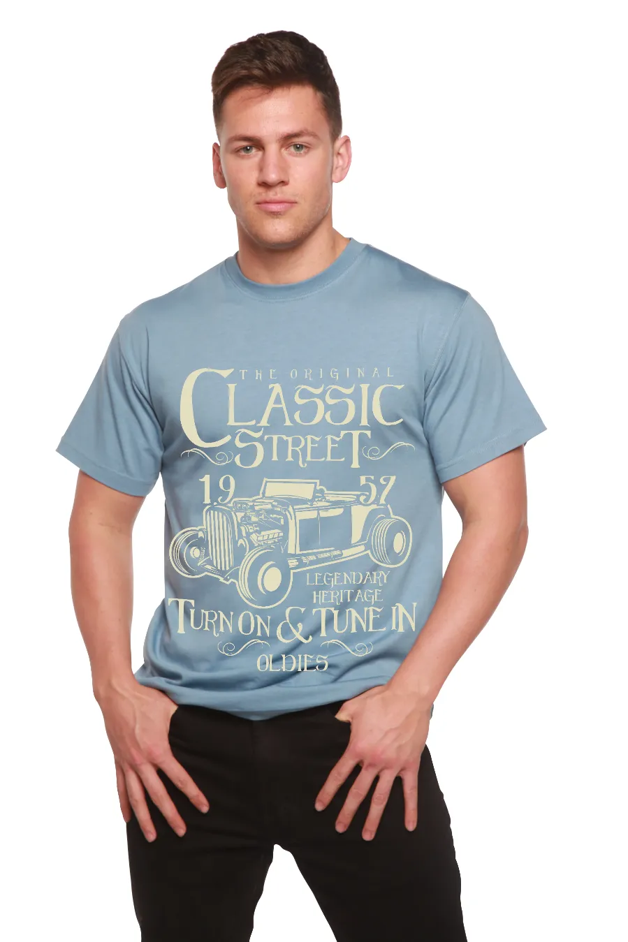 Hot Rod Classic Men's Bamboo Viscose/Organic Cotton Short Sleeve Graphic T-Shirt