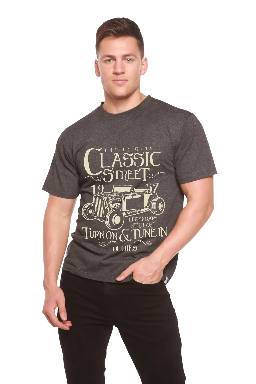 Hot Rod Classic Men's Bamboo Viscose/Organic Cotton Short Sleeve Graphic T-Shirt