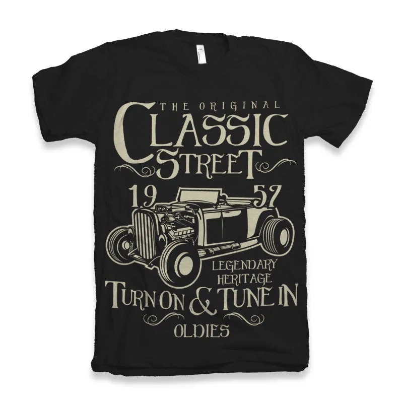 Hot Rod Classic Men's Bamboo Viscose/Organic Cotton Short Sleeve Graphic T-Shirt