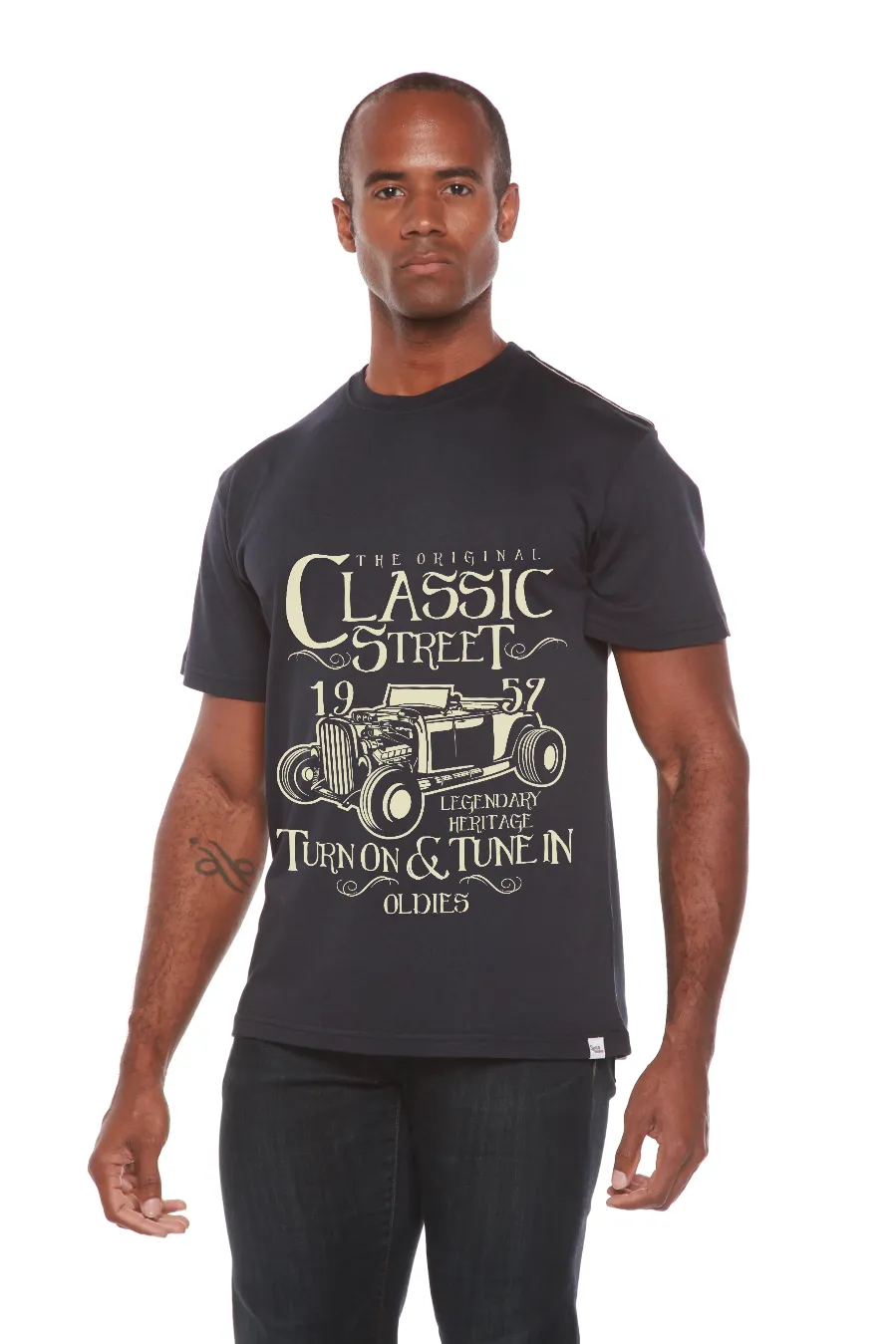 Hot Rod Classic Men's Bamboo Viscose/Organic Cotton Short Sleeve Graphic T-Shirt