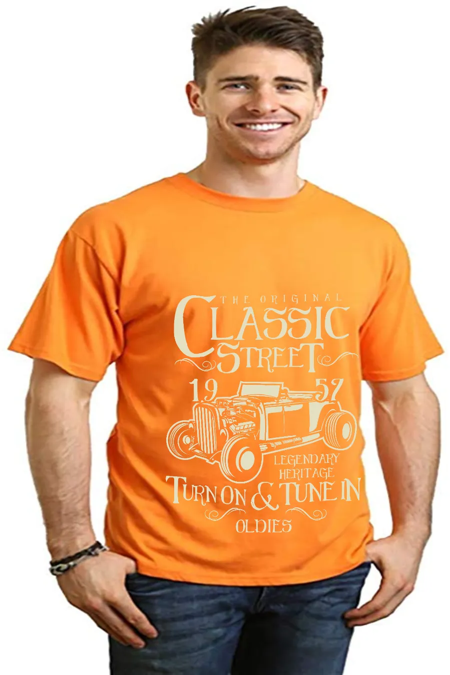 Hot Rod Classic Men's Bamboo Viscose/Organic Cotton Short Sleeve Graphic T-Shirt