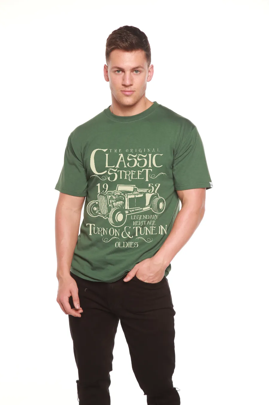 Hot Rod Classic Men's Bamboo Viscose/Organic Cotton Short Sleeve Graphic T-Shirt