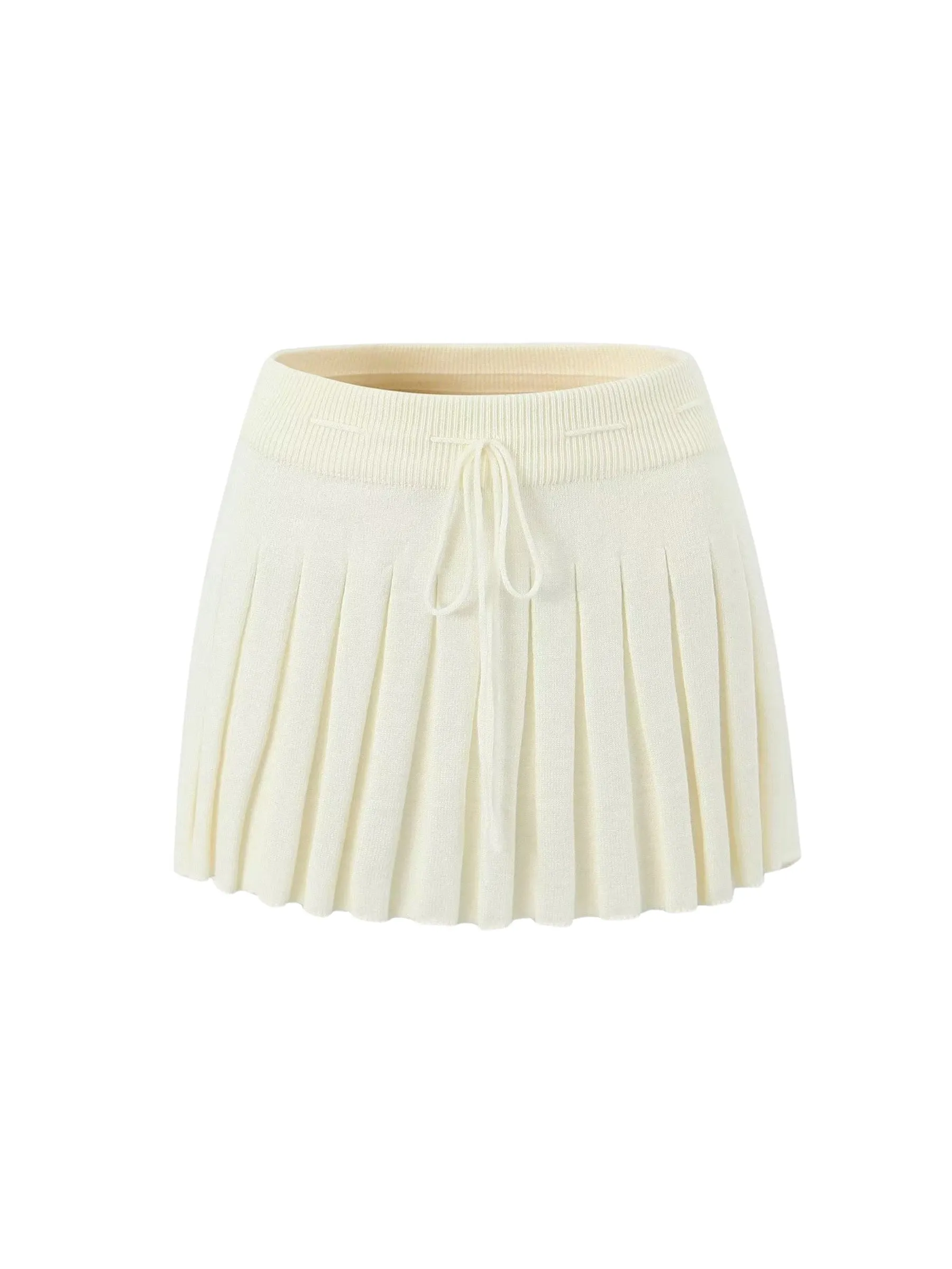 Ixchel Knit Pleated Mini Skirt