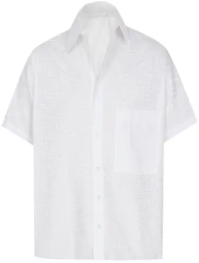 LA LEELA Men's Wear Summer Everyday Essentials  Casual  Shirt 100% NATURAL COTTON  Hand Printed White shirt