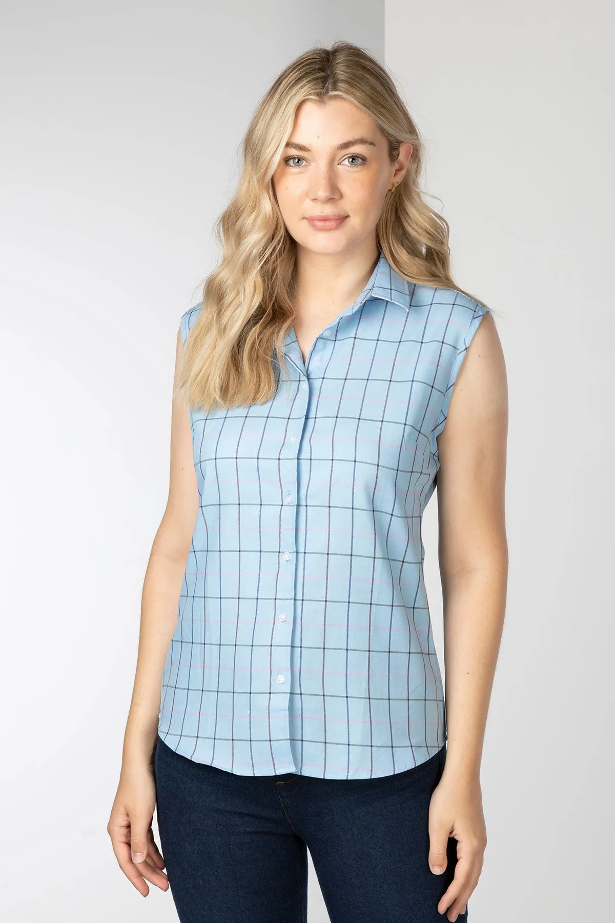 Ladies Hannah Sleeveless Country Shirt - Kate Tweed