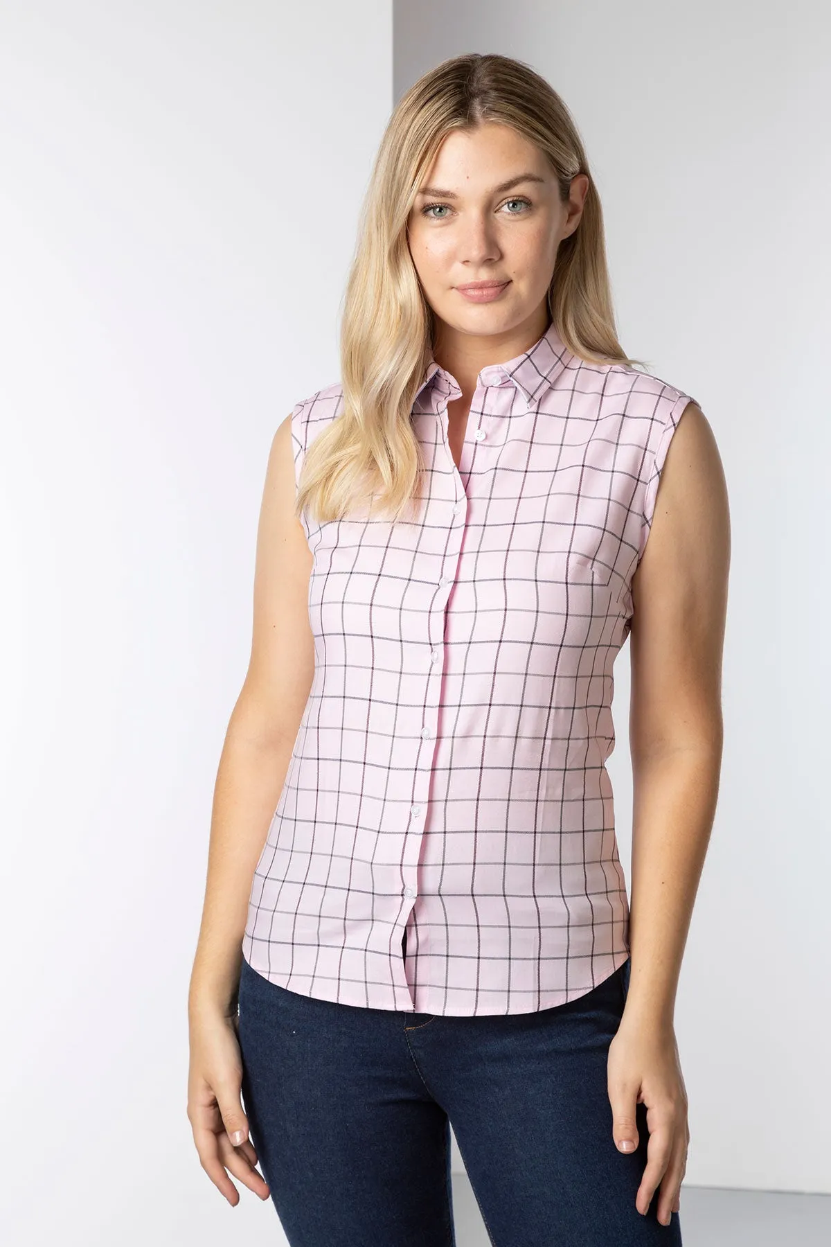 Ladies Hannah Sleeveless Country Shirt - Kate Tweed